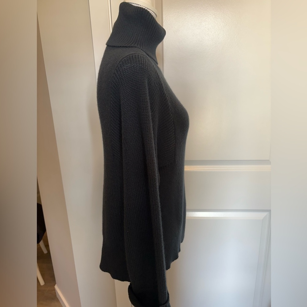 Gentle Fawn Ribbed Knit Turtleneck Sweater Relaxed Fit Deep Navy High size Small - Picture 3 of 11